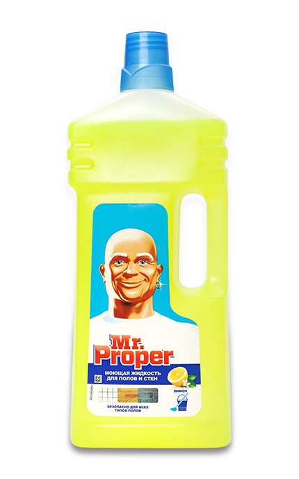 MR PROPER-Моющая жидкость для полов и стен Mr. Proper Лимон, 1500 мл-5410076957484