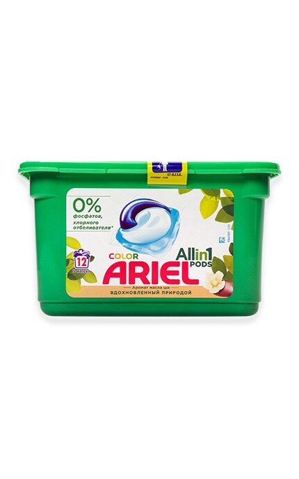 ARIEL-Капсулы для стирки Ariel Pods Все в 1 Масло ши, 12 шт.-8001090993175