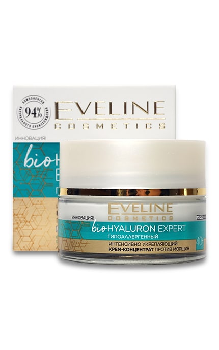 EVELINE-Крем-концентрат Eveline Cosmetics Hyaluron Clinic Зміцнюючий проти зморшок 40+-5903416007128
