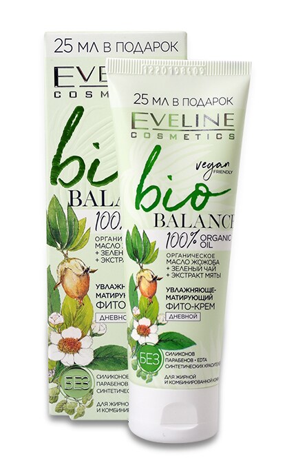 EVELINE-Фіто-крем для обличчя Eveline Cosmetics Bio balance зволожуючо-матуючий денний-5903416000310