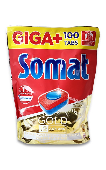SOMAT-Таблетки для посудомийної машини Somat Giga Plus Gold, 100 шт.-9000101356069