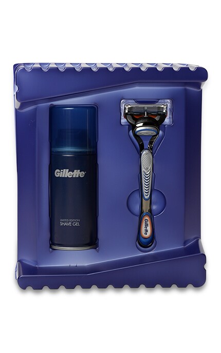 GILLETTE FUSION-Подарочный набор Gillette Fusion 5 Бритва + Сменная кассета + Гель для бритья UltraSensitive-7702018553419