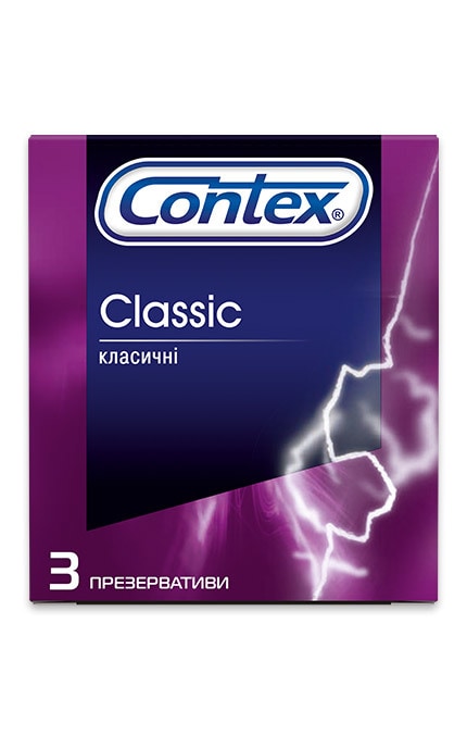 CONTEX-Презервативи латексні з силіконовою змазкою Contex Classic-5060040300145