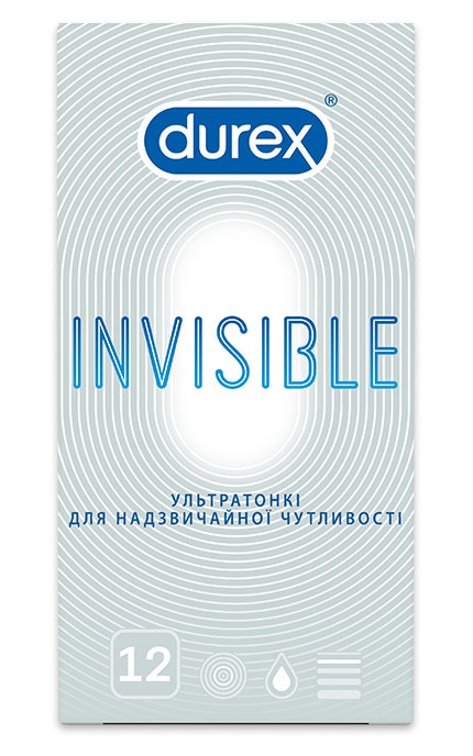 DUREX-Презервативи Durex Invisible Ультратонкі-5052197049619
