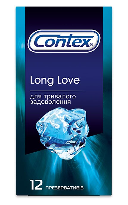 CONTEX-Презервативи латексні Contex Long Love З силіконовою змазкою та анестетиком-5060040302545