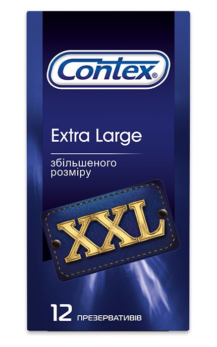 CONTEX-Презервативи латексні з силіконовою змазкою Contex Extra Large Збільшеного розміру-5060040302231