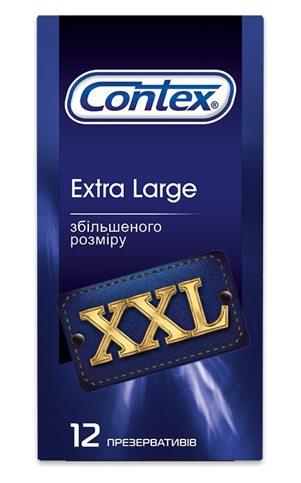 Презервативы латексные с силиконовой смазкой Contex Extra Large Увеличенного размера 12 шт