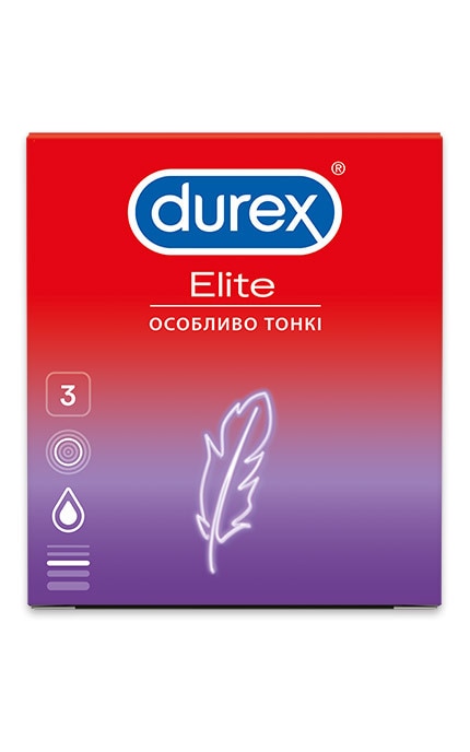 DUREX-Презервативы латексные Durex Elite Тонкие с дополнительной смазкой-5010232954236