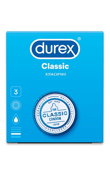 DUREX-Презервативи латексні зі змазкою Durex Classic-5010232954250