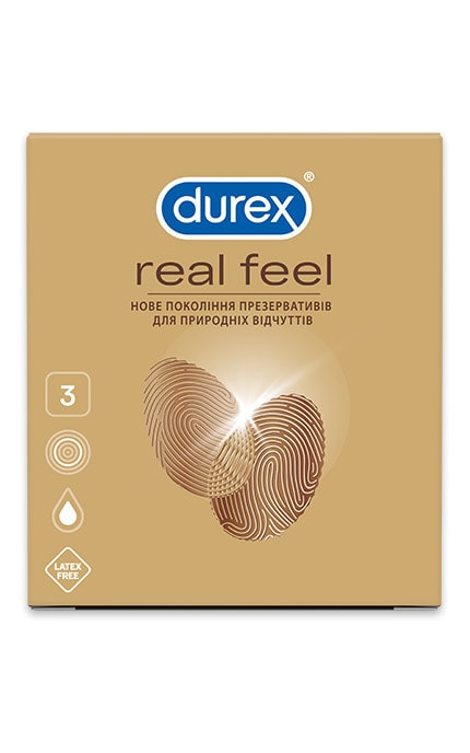 DUREX-Презервативы латексные со смазкой Durex Real Feel-5052197026689