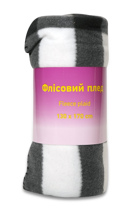 WATSONS-Плед флісовий чорно-білий 130-170 см-4894819005266
