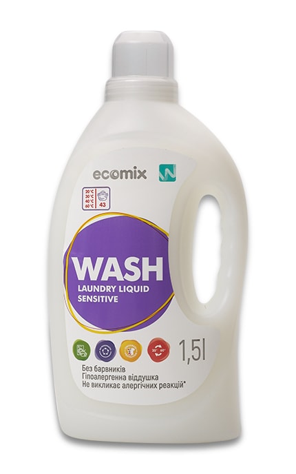 Средство для стирки Sensitive Ecomix 1,5 л