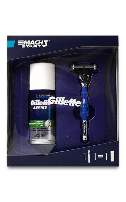 GILLETTE MACH-3-БР.START 1ЗМ.КАС+ПIНА Д/Г АЛОЕ-7702018508303