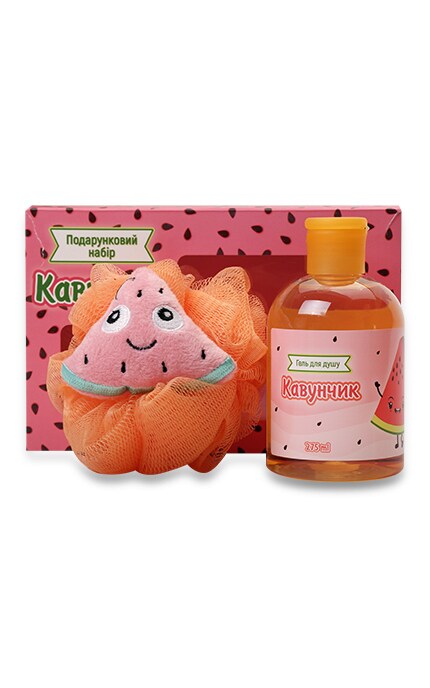 LUCKY DAY-Подарок Lucky Day Арбузик: Гель для душа + мочалка-9210000070496