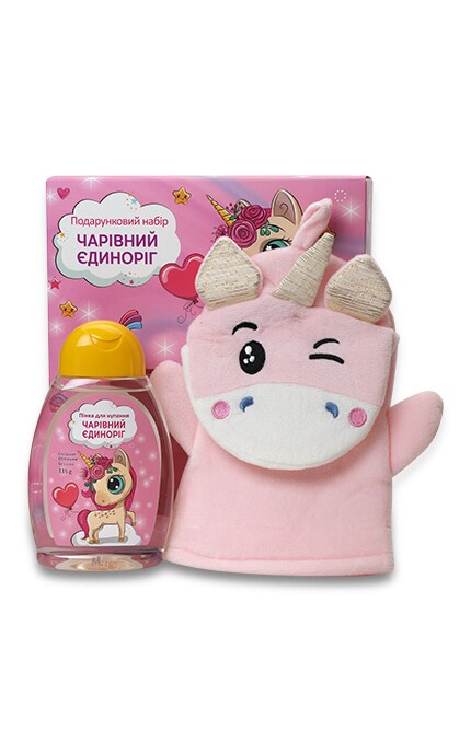LUCKY DAY BABY-Подарочный набор Волшебный Единорог: пенка для купания + перчатка банная-9210000054762
