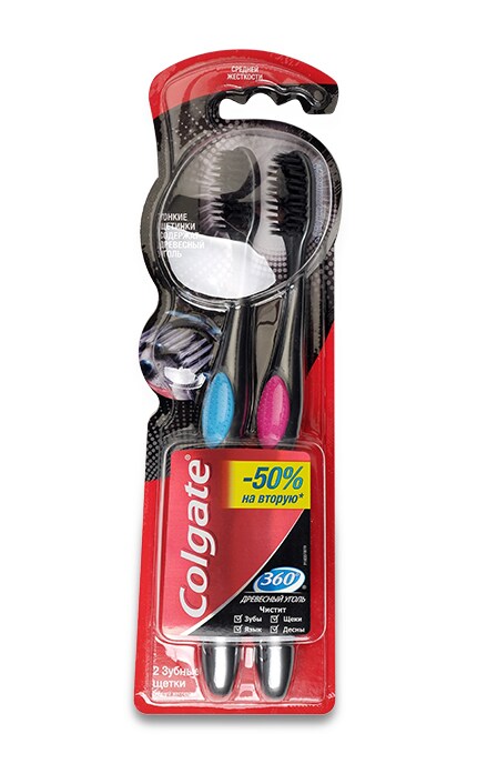 COLGATE-L_З/Щ 360 ДЕРЕВНЕ ВУГІЛЛЯ 1+1-8718951307209