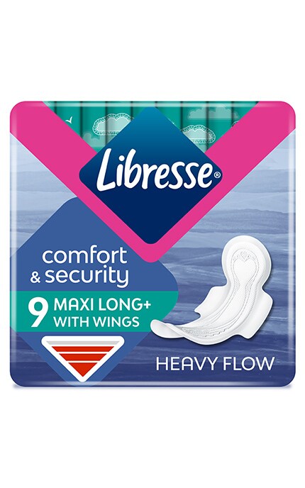 LIBRESSE-Гігієнічні прокладки Libresse Maxi Long подовжені, 9 шт.-7322540591927
