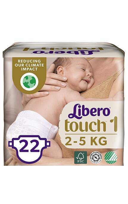 LIBERO TOUCH-Подгузники Libero Touch, 2-5 кг, размер 1, 22 шт.-7322541070230