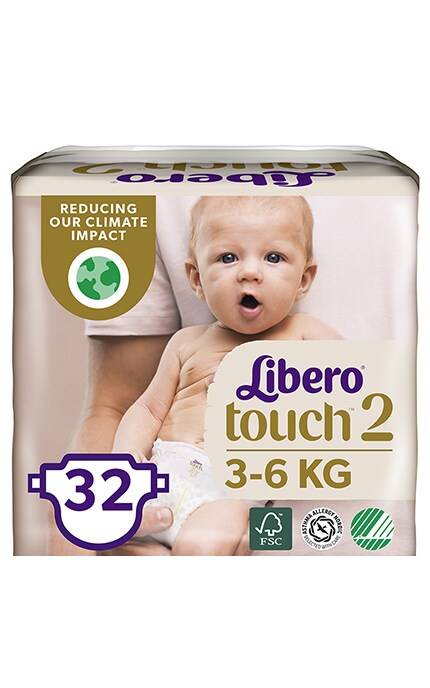 LIBERO TOUCH-Подгузники Libero Touch, 3-6 кг, размер 2, 32 шт.-7322541070315
