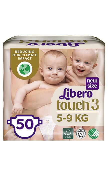 LIBERO TOUCH-Подгузники Libero Touch, 4-8 кг, размер 3, 50 шт.-7322541070834