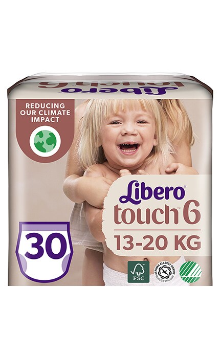 LIBERO TOUCH-Подгузники-трусики Libero Touch Pants, 13-20 кг, размер 6, 30 шт.-7322541092201