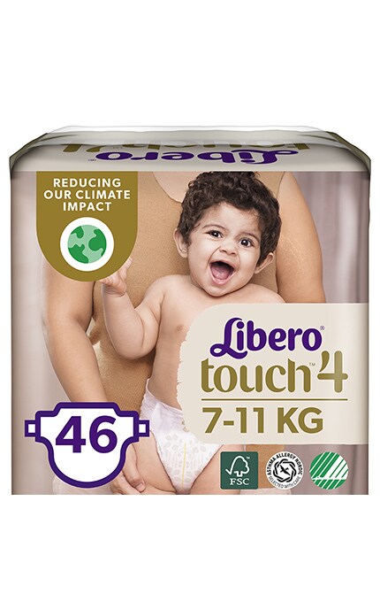 LIBERO TOUCH-Підгузки Libero Touch, 7-11 кг, розмір 4, 46 шт.-7322541070919
