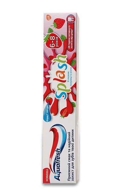 AQUAFRESH-З/П ДИТ. SPLASH ПОЛУНИЦЯ 6-8-5054563089823