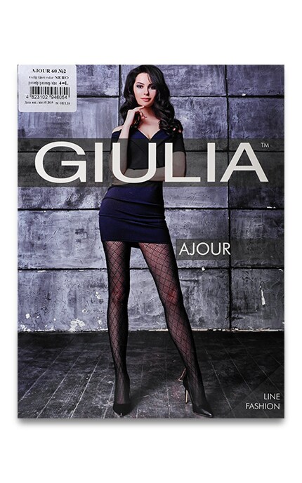 GIULIA FASHION-КОЛГ. AJOUR 60(2) NERO 4-4823102946054