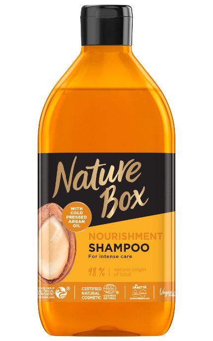 Nature Box-Шампунь Nature Box для питания и интенсивного ухода за волосами с аргановым маслом холодного отжима 385 мл-9000101299250