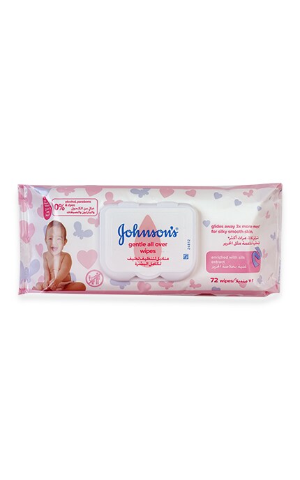JOHNSONS-Вологі серветки Johnson's Ніжна турбота дитячі, 72 шт.-3574661421810