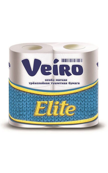 Туалетная бумага Veiro Elite Белая, 2 шт.