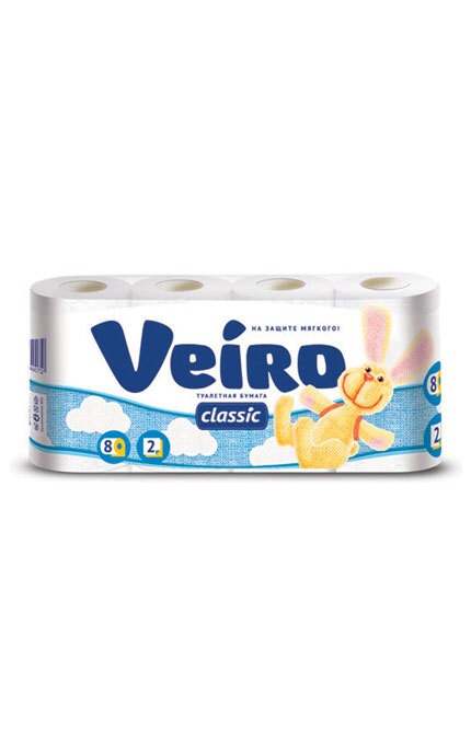 VEIRO-E_ТУАЛЕТ. ПАПІР CLASSIC БІЛ 2Ш-4607075791336