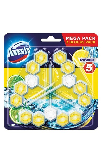 DOMESTOS-Блок для чищення унітазу Domestos Power 5 Свіжість лайма-8710908736490