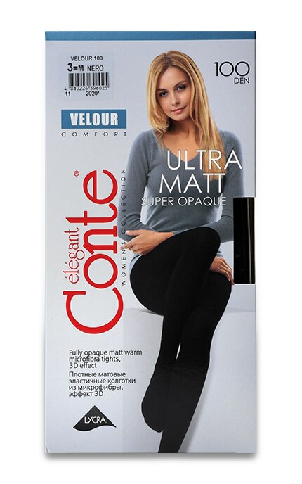 CONTE-КОЛГ.VELOUR 100 NERO 3-4810226396025