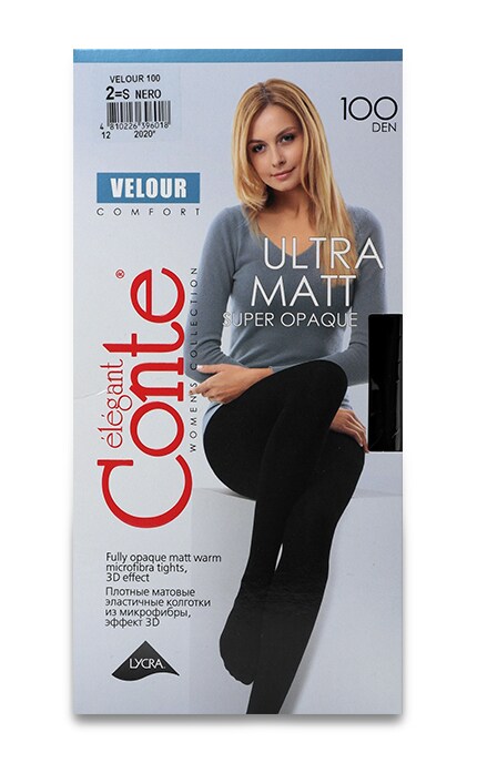 CONTE-КОЛГ.VELOUR 100 NERO 2-4810226396018