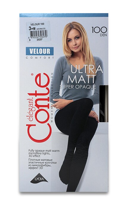 CONTE-КОЛГ.VELOUR 100 ANTHRACITE 3-4810226396070