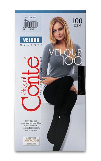 CONTE-КОЛГ.VELOUR 100 ANTHRACITE 4-4810226396087