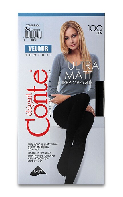 CONTE-КОЛГ.VELOUR 100 ANTHRACITE 2-4810226396063