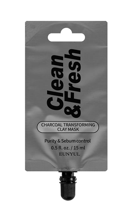 EUNYUL-Clean&Fresh Глиняна маска для обличчя Charcoal 15g -8809435406294