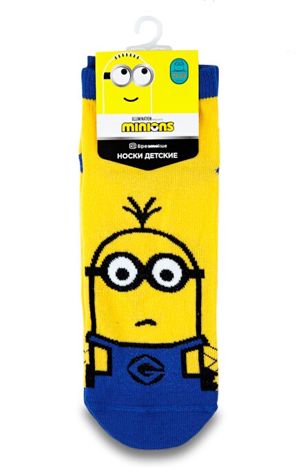 БЧК-Носки детские Minion желтые укороченные, р.23-24-4810089481029
