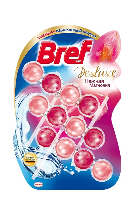 BREF-Блок для миття унітаза Bref De Luxe Ніжна магнолія-9000101417258