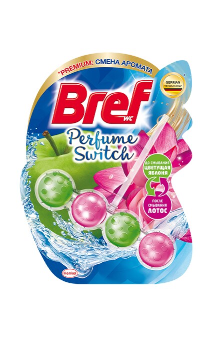 BREF-Засіб для чищення унітаза Bref Квітуча яблуня та Лотос-9000101329353