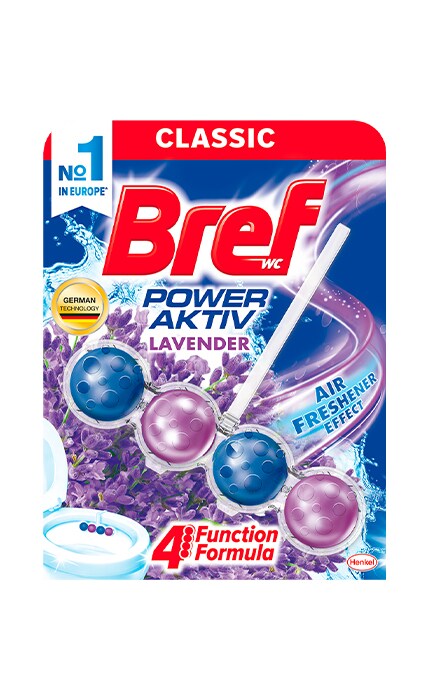 BREF-Средство для чистки унитаза Bref Сила-Актив 4 в 1 Свежесть лаванды-9000100956079
