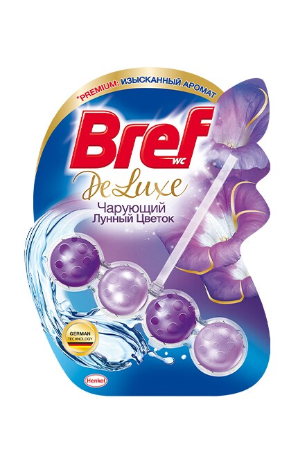 BREF-Блок для миття унітаза Bref De Luxe Чарівна Квітка-9000101416947