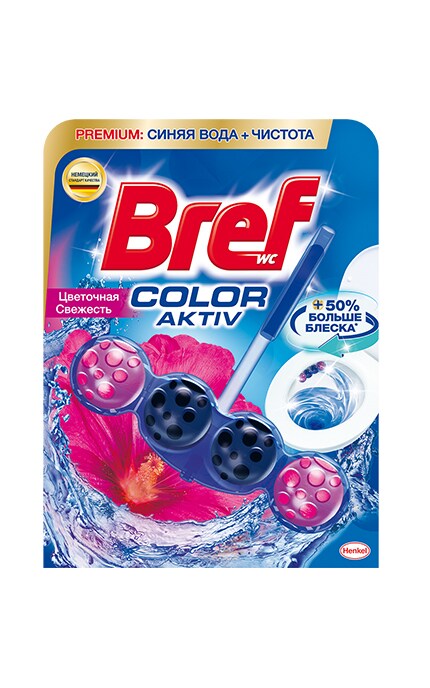 BREF-Средство для чистки унитаза Bref Blue aktiv Цветочная свежесть-9000101350746