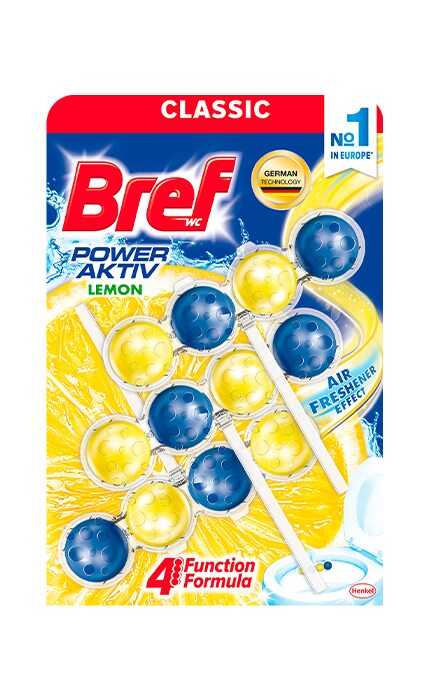 BREF-Засіб для чищення унітазу Bref Сила-актив 4 в 1 Лимонна свіжість-9000100753463