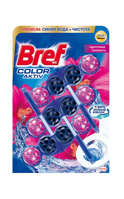 BREF-Засіб для чищення унітаза Bref Blue Activ Квіткова свіжість-9000101350821