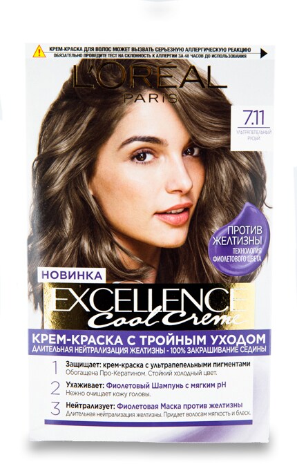 LOREAL PARIS EXCELLENCE-Фарба для волосся L'oreal Excellence Cool Creme 7.11-3600523943210