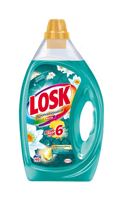 LOSK-Гель для стирки Losk Ароматерапия Колор Балийский лотос и лилия, 2 л-9000101413687