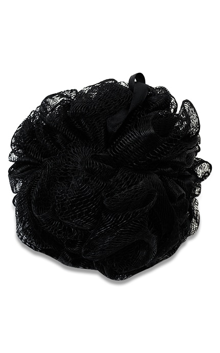 Мочалка банная Miine черная, 1 шт